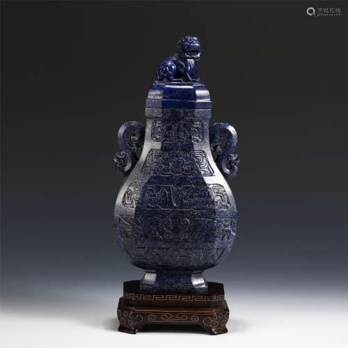 A CHINESE LAPIS VASE