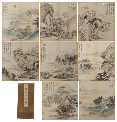 A CHINESE ALBUM OF PAINTING MOUNTAINS LANDSCAPE