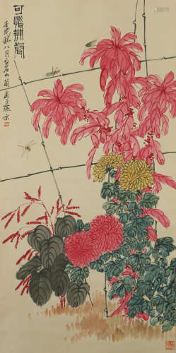 A CHINESE PAINTING FLOWERS