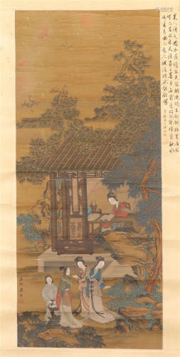 A CHINESE PAINTING FIGURES STORY