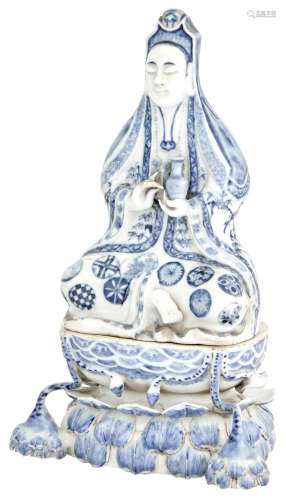  A Japanese Hirado Porcelain Figure of Kannon