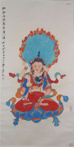 The Picture of Buddha Painted by Zhang Daqian