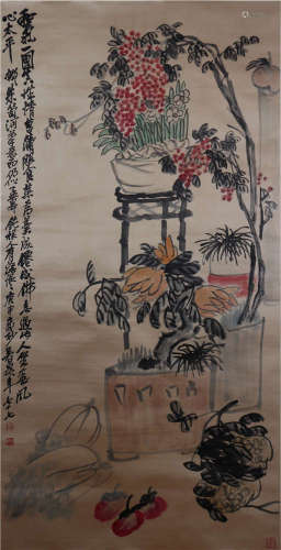The Picture of Flowers and Plants Painted by Wu Changshuo