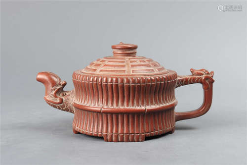 Dark -red Enameled Pottery