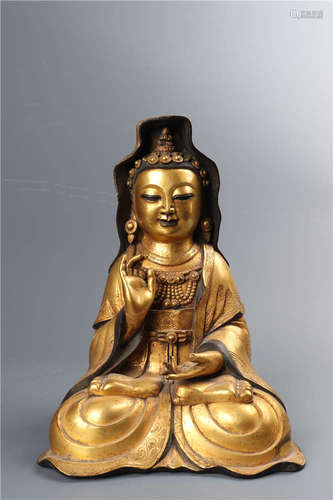 Copper  Gold Statue of Buddha