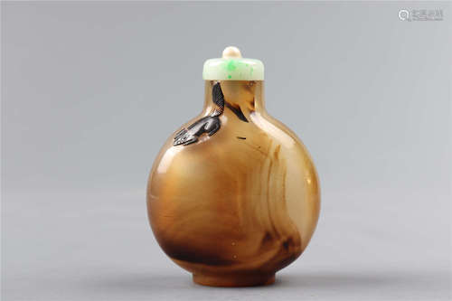 Carnelian Carved Snuff Bottle