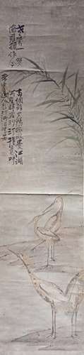 Chinese Painting and Calligraphy of Crane