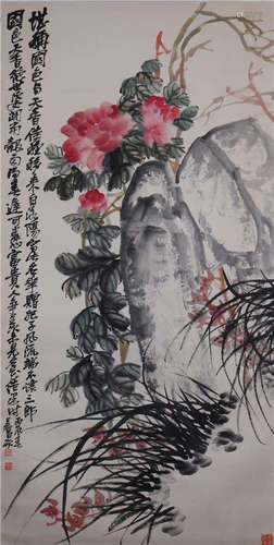 The Picture of Flowers Painted by Wu Changshuo