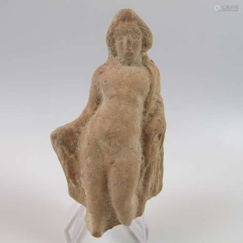 希腊式的爱神俑，陶制。高10厘米。  希腊艺术。
