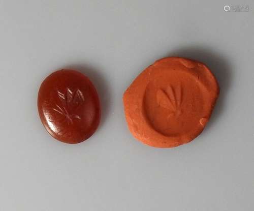 Intaglio.Bee.Ephesus.Carnelian.希腊艺术的徽章.L:8mm.