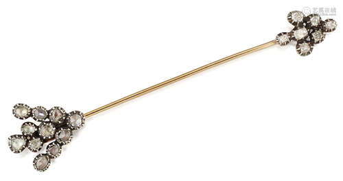 A DIAMOND JABOT PIN