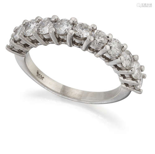 A DIAMOND HALF-HOOP RING