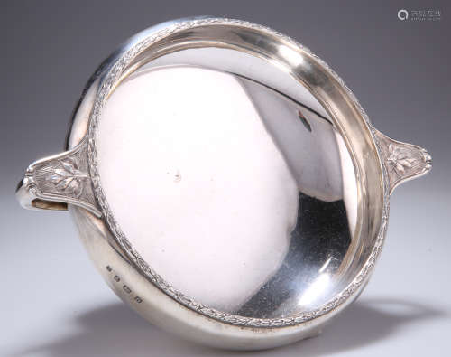 A GEORGE V SILVER TWO-HANDLED BOWL
