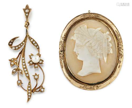 A VICTORIAN CARVED SHELL CAMEO