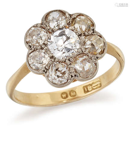 A DIAMOND CLUSTER RING