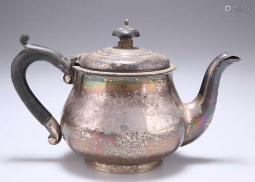 A GEORGE V SILVER BACHELOR'S TEAPOT