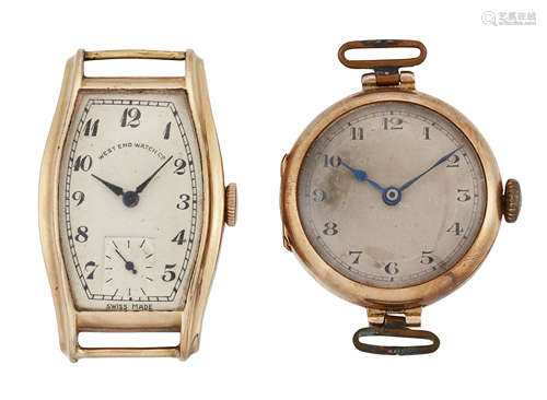 TWO WRISTWATCH HEADS