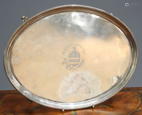 A GEORGE III SILVER SALVER