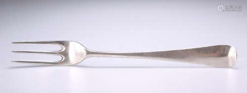 A GEORGE III SILVER THREE-PRONG FORK
