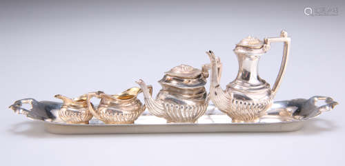 AN ELIZABETH II SILVER MINIATURE TEA AND COFFEE SERVICE