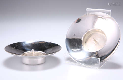 A PAIR OF ELIZABETH II SILVER CANDLE HOLDERS