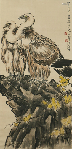 A CHINESE PAINTING EAGLES