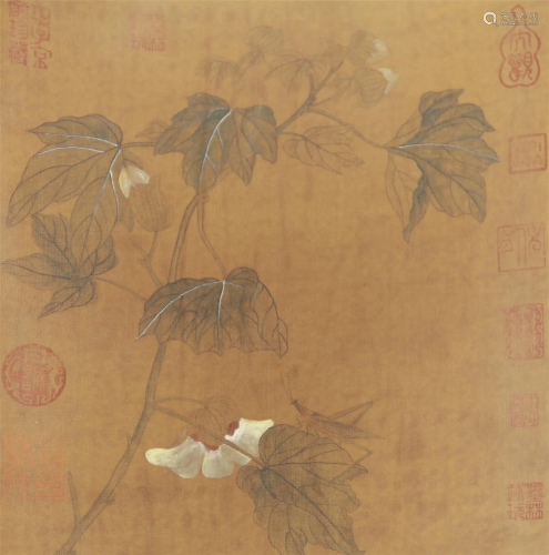 A CHINESE PAINTING FLOWERS