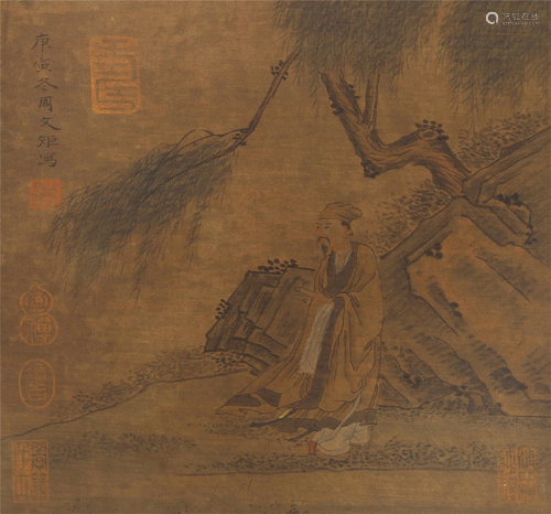 A CHINESE PAINTING FIGURE STORY