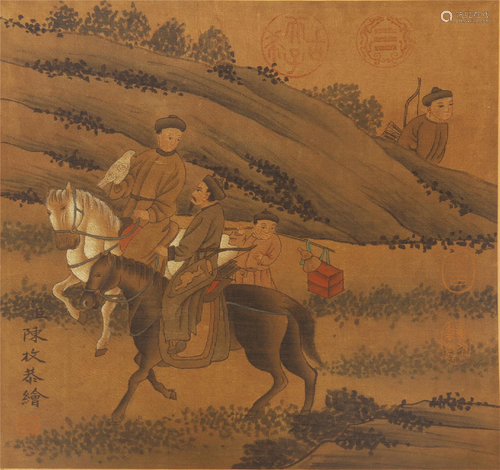 A CHINESE PAINTING FIGURES STORY