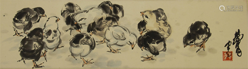 A CHINESE PAINTING CHICKS