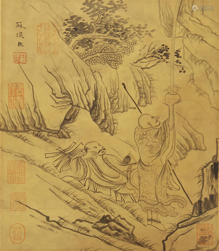 A CHINESE PAINTING FIGURES STORY