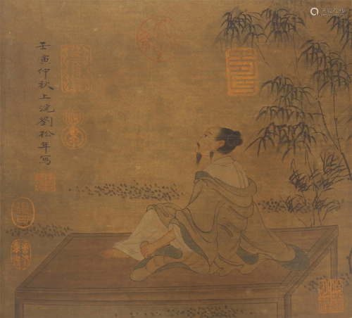 A CHINESE PAINTING FIGURE STORY