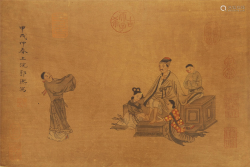 A CHINESE PAINTING FIGURES STORY