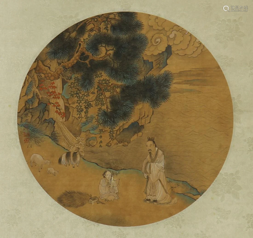 A CHINESE PAINTING FIGURES STORY