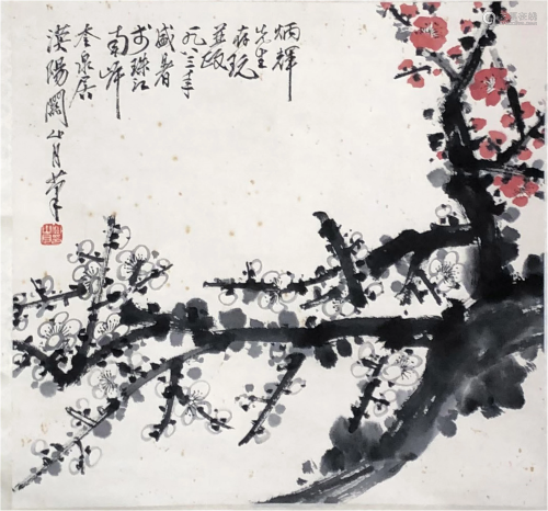 A CHINESE PAINTING PLUM BLOSSOM