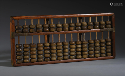 A CHINESE HARDWOOD ABACUS