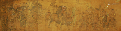 A CHINESE PAINTING OF FIGURE STORY