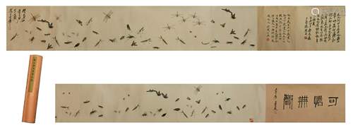 A CHINESE PAINTING OF INSECTS