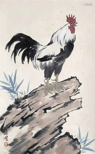 A CHINESE PAINTING OF COCK