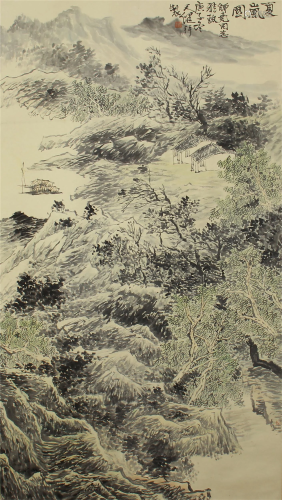 A CHINESE PAINTING OF NATURAL SCENERY