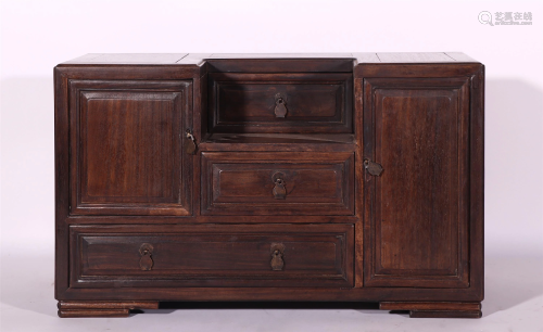 A CHINESE HARDWOOD DRESSING TABLE