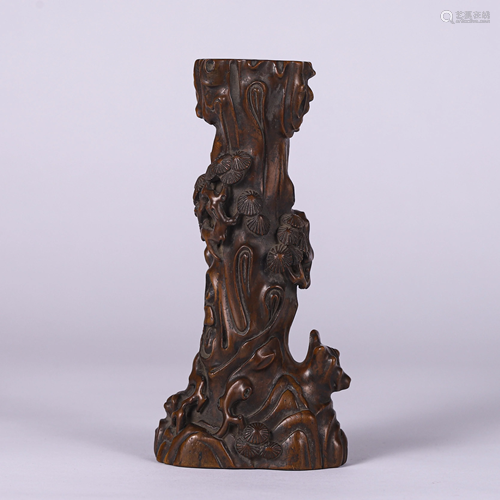 A CHINESE CARVED BOXWOOD DECORATION