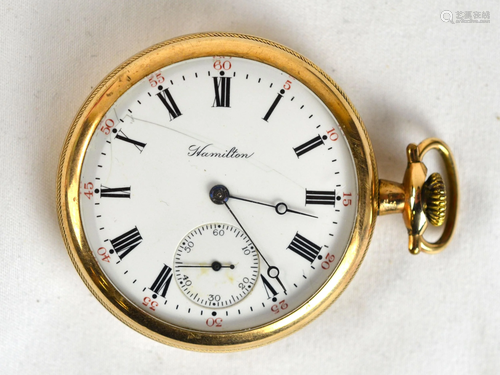 10K Gold Hamilton Pocket Watch