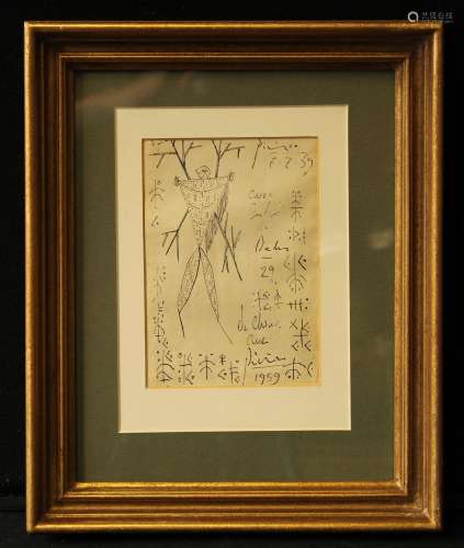 After Picasso Figurative Study bears signature, dated 1959, ...