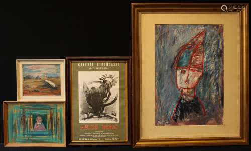 Akos Biro (Hungarian 1911-2002) Impressionist Study of a Man...