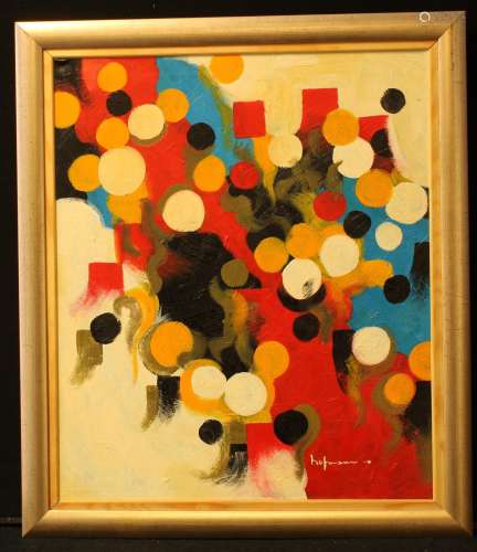 After Hans Hofmann Abstract Composition bears signature, oil...