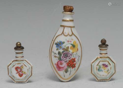 A pair of 19th century English porcelain novelty toy flatten...