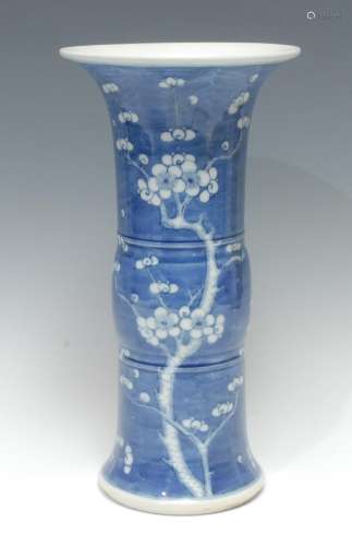 A Chinese Gu-shaped beaker vase, painted in underglaze blue ...