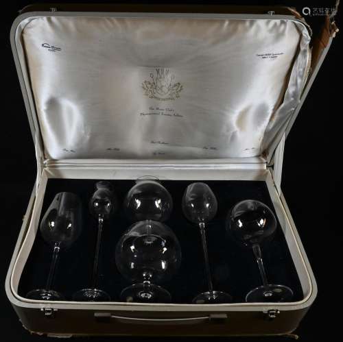 Moser - a set of toasting glasses, The Moser Club's Physiogn...