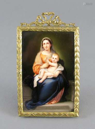 Porzellanbild Madonna mit Kind,